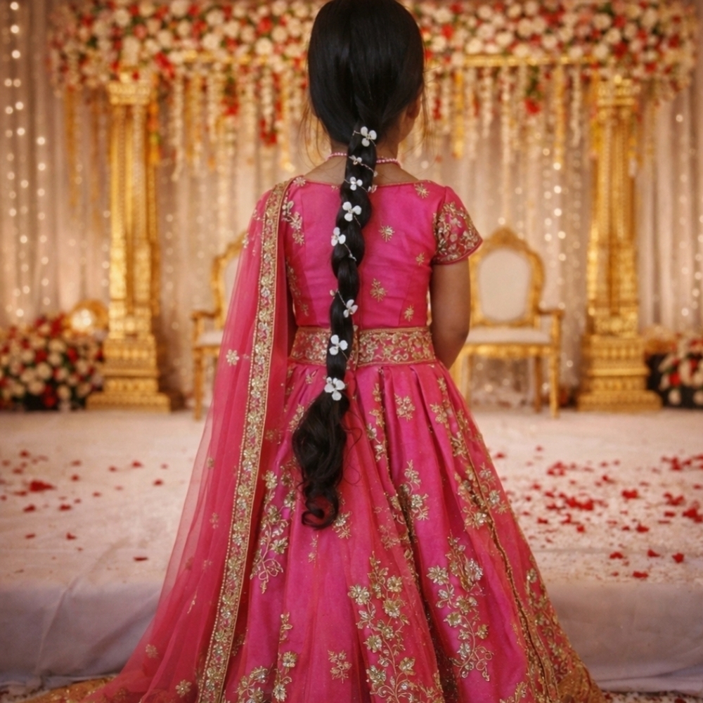 Floral Hair Accessories for Braid & Hair Bun | Kids & Adults | Wedding, Party